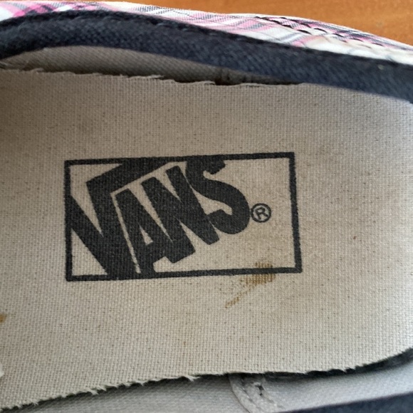 VANS Pink Plaid Sneakers | Women’s 8 | The Authentic Shoe | Canvas - Picture 7 of 8